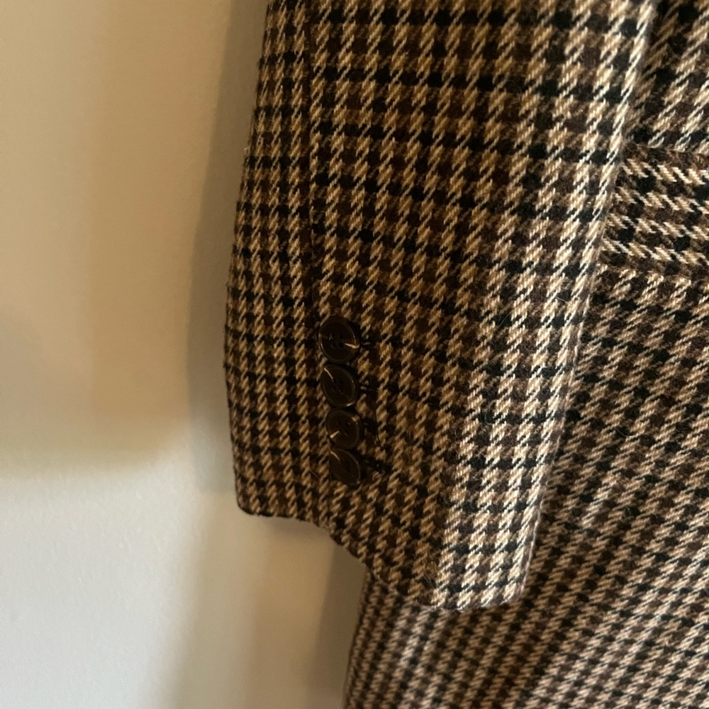 Mid Length Winter Houndstooth Coat - image 4
